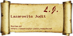 Lazarovits Judit névjegykártya